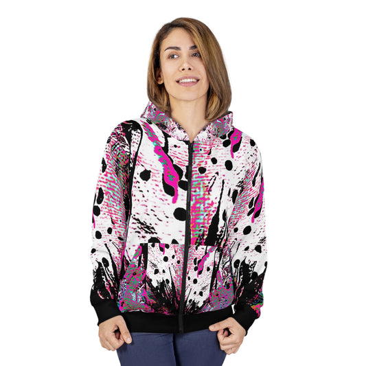 "Dreamy Love" (Cosmic Fusion - Magenta) - Unisex Zip Hoodie (w/out heart)