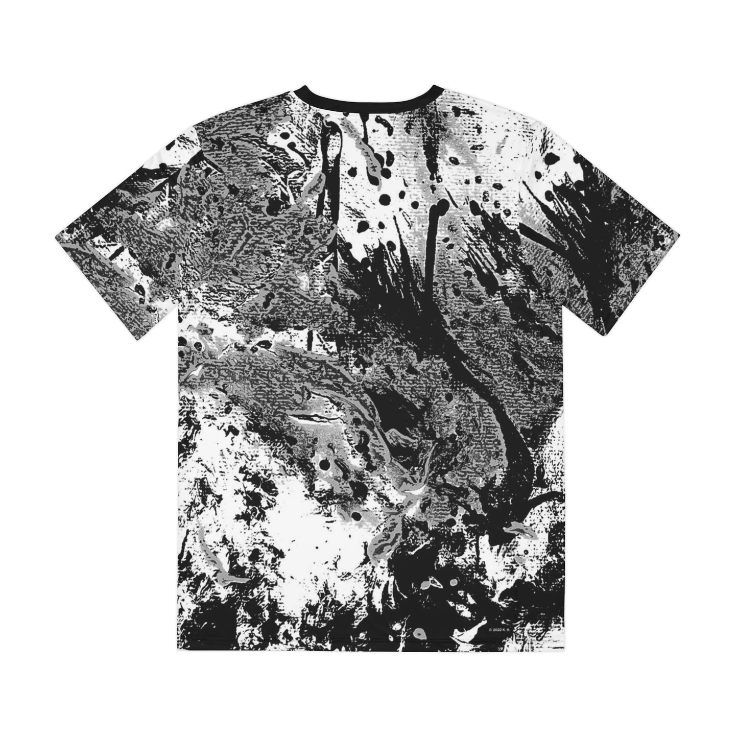 "Dreamy Love" (Cosmic Fusion - White/Black/Gray) - Men's Polyester Tee
