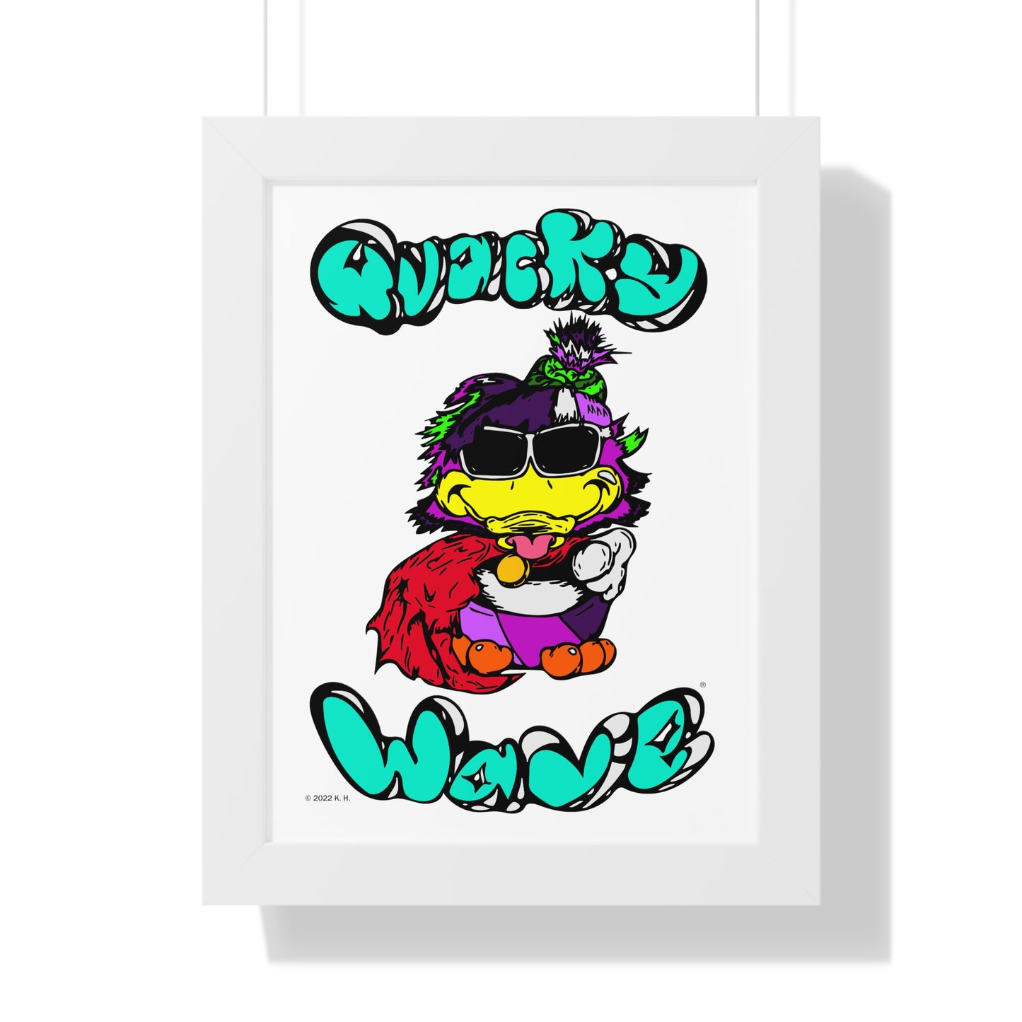 "Quacky Wave®" - Framed Vertical Poster