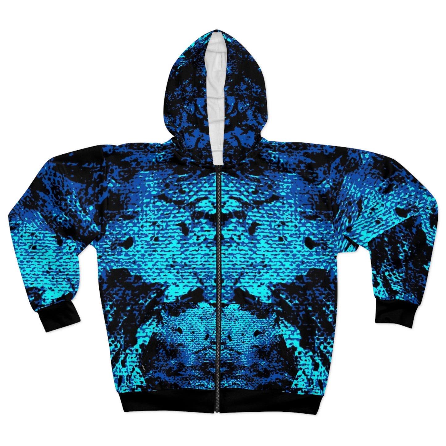 "Mystic Cube" (Cosmic Fusion - Sapphire) - Unisex Zip Hoodie