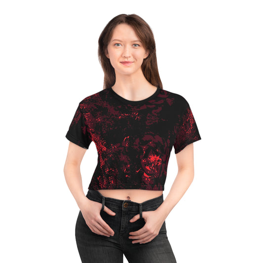 "Mystic Cube" (Cosmic Fusion - Maroon) - Crop Tee