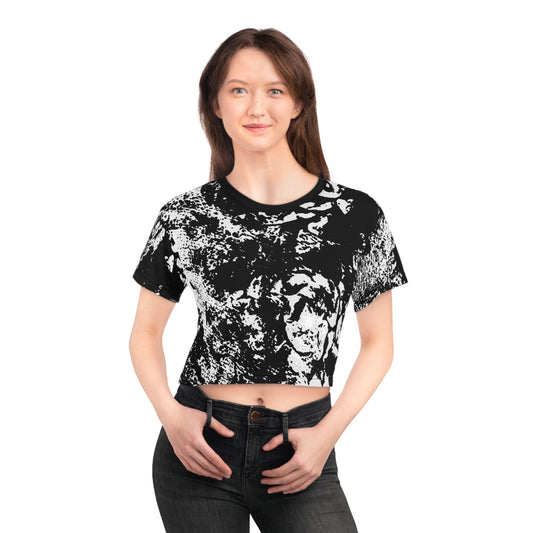 "Mystic Cube" (Cosmic Fusion - Light Charcoal) - Crop Tee