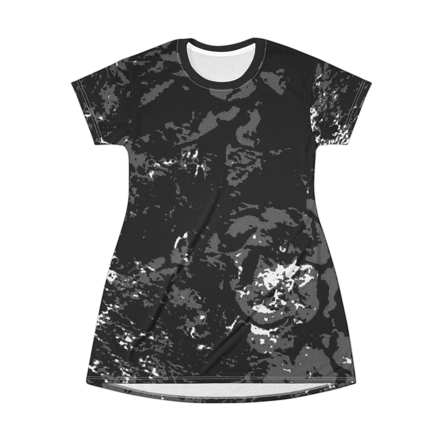 "Mystic Cube" (Cosmic Fusion - Dark Charcoal) - T-Shirt Dress