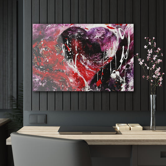 "Dreamy Love" (Scarlet/Plum) - Acrylic Prints