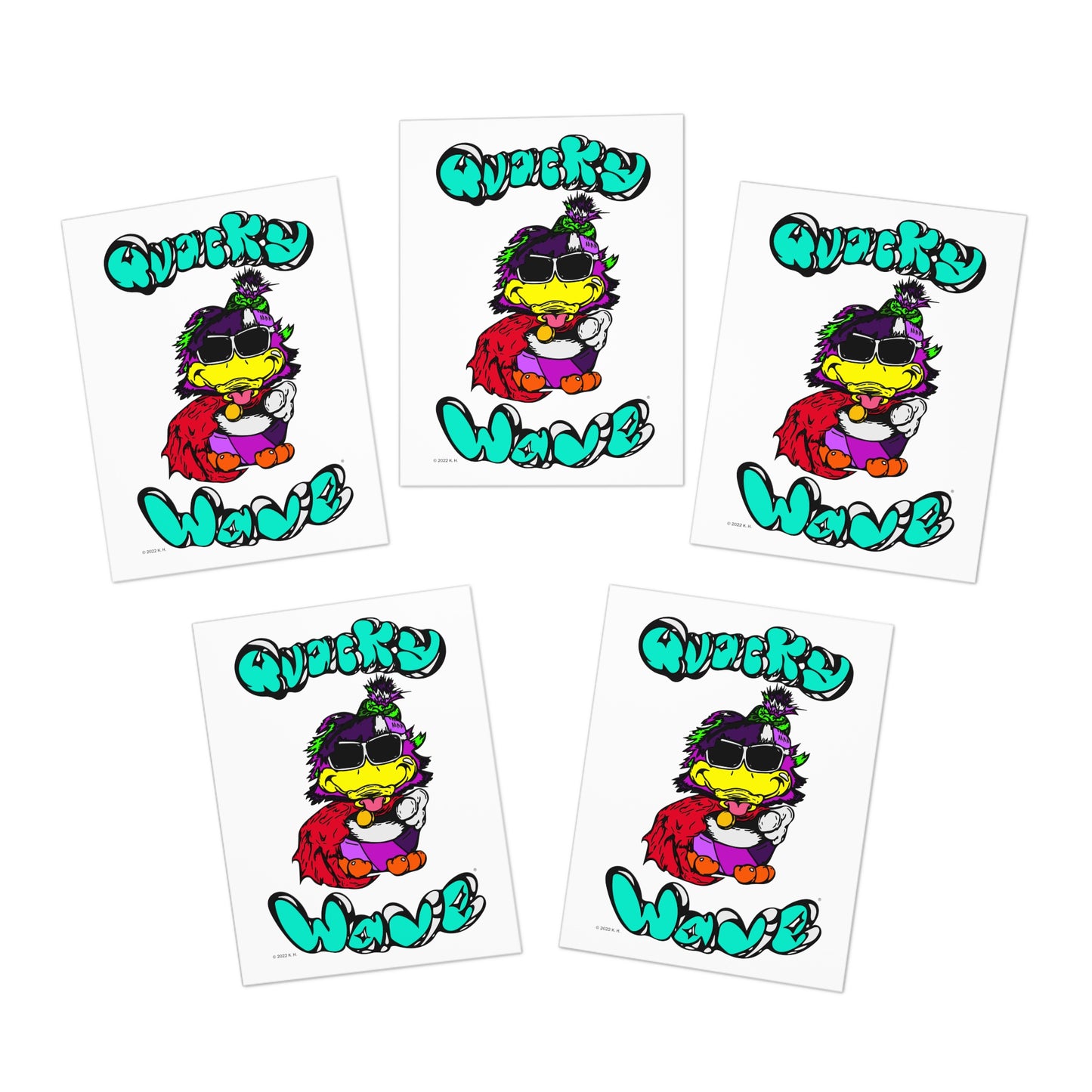 "Quacky Wave®" - Greeting Cards (5-Pack)