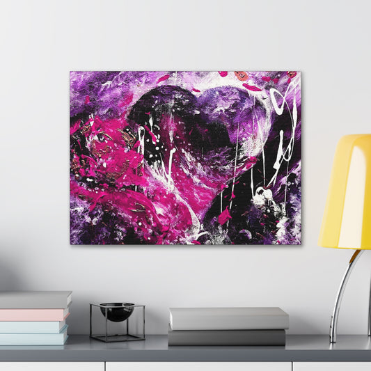 "Dreamy Love" (Magenta/Hot Pink) - Horizontal Canvas Gallery Wraps