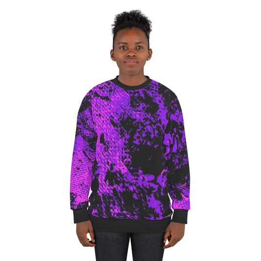 "Mystic Cube" (Cosmic Fusion - Violet/Hot Pink) - Unisex Sweatshirt