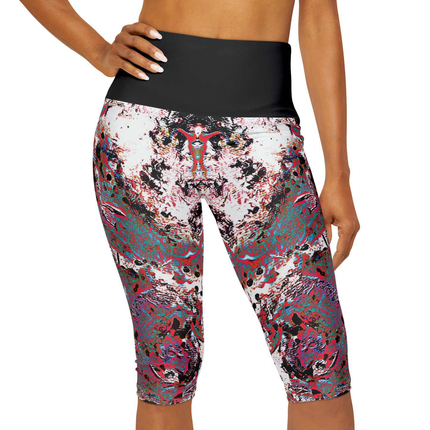 "Dreamy Love" (Cosmic Fusion - Persimmon) - Yoga Capri Leggings
