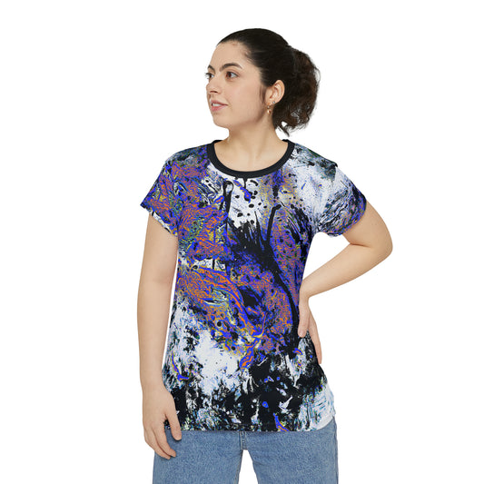 "Dreamy Love" (Cosmic Fusion - Sapphire) - Women's Scoop Neck Tee (w/ heart)