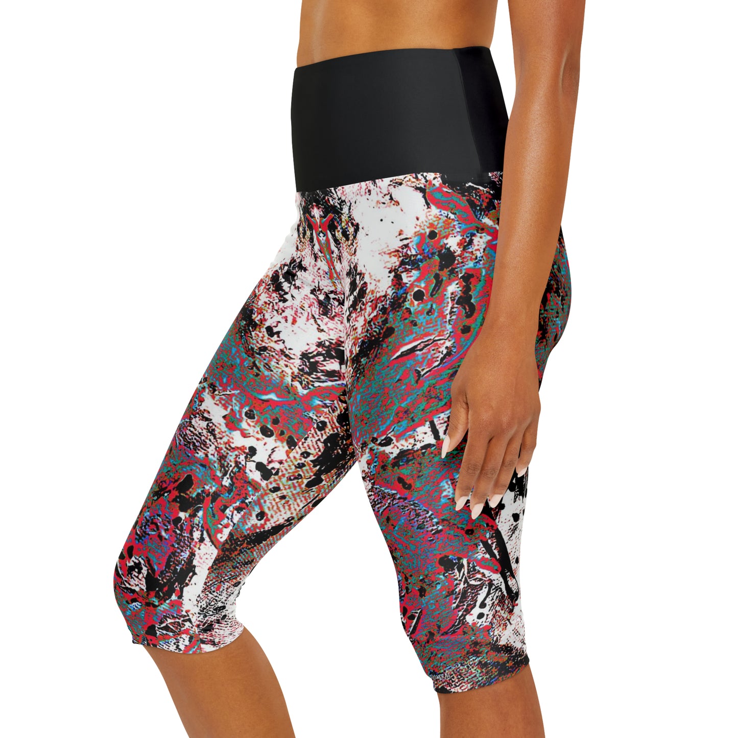 "Dreamy Love" (Cosmic Fusion - Persimmon) - Yoga Capri Leggings
