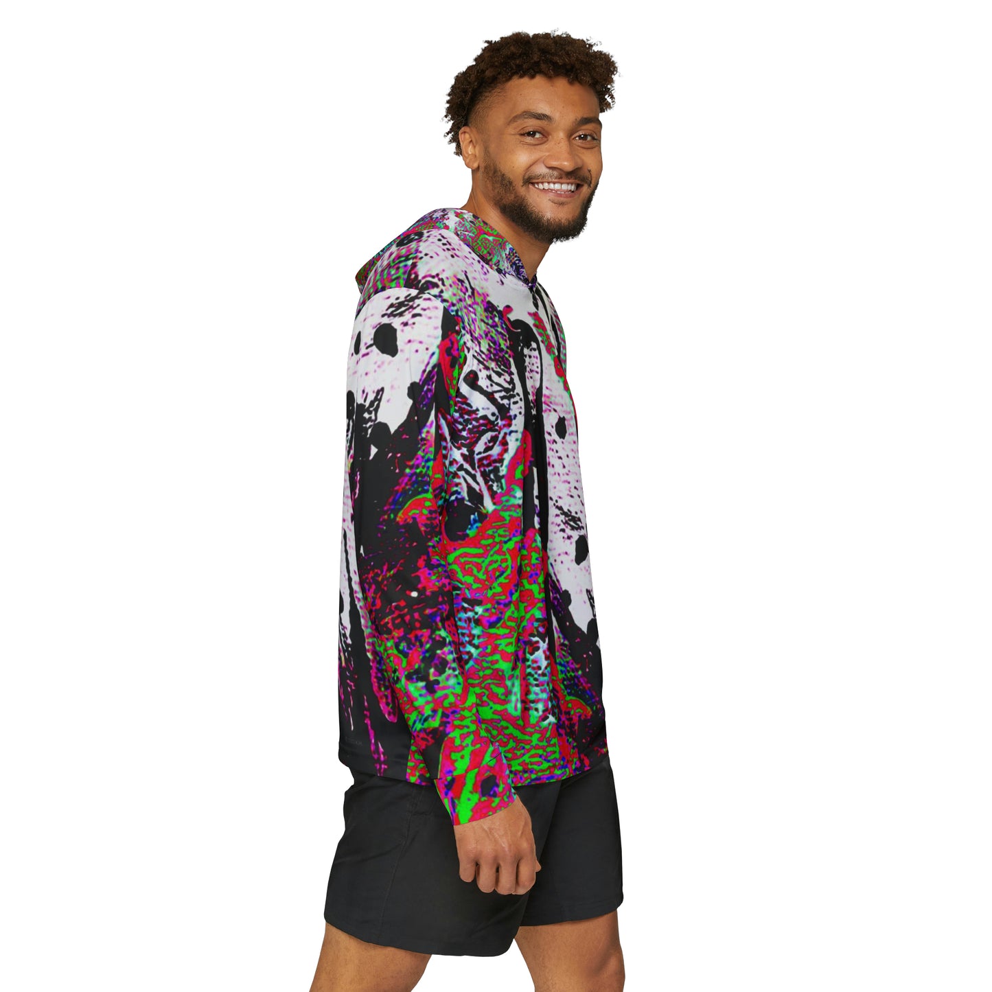 "Dreamy Love" (Cosmic Fusion - Green/Scarlet/Purple) - Sports Warmup Top (w/out heart)