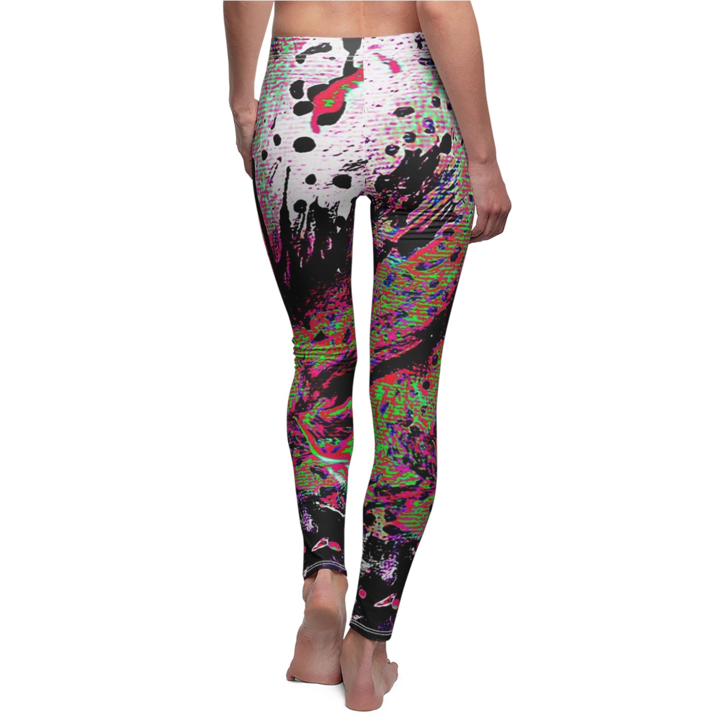"Dreamy Love" (Cosmic Fusion - Green/Scarlet/Purple) - Casual Leggings
