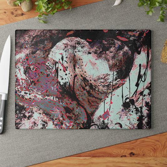 "Dreamy Love" (Cosmic Fusion - Persimmon) - Glass Cutting Boards