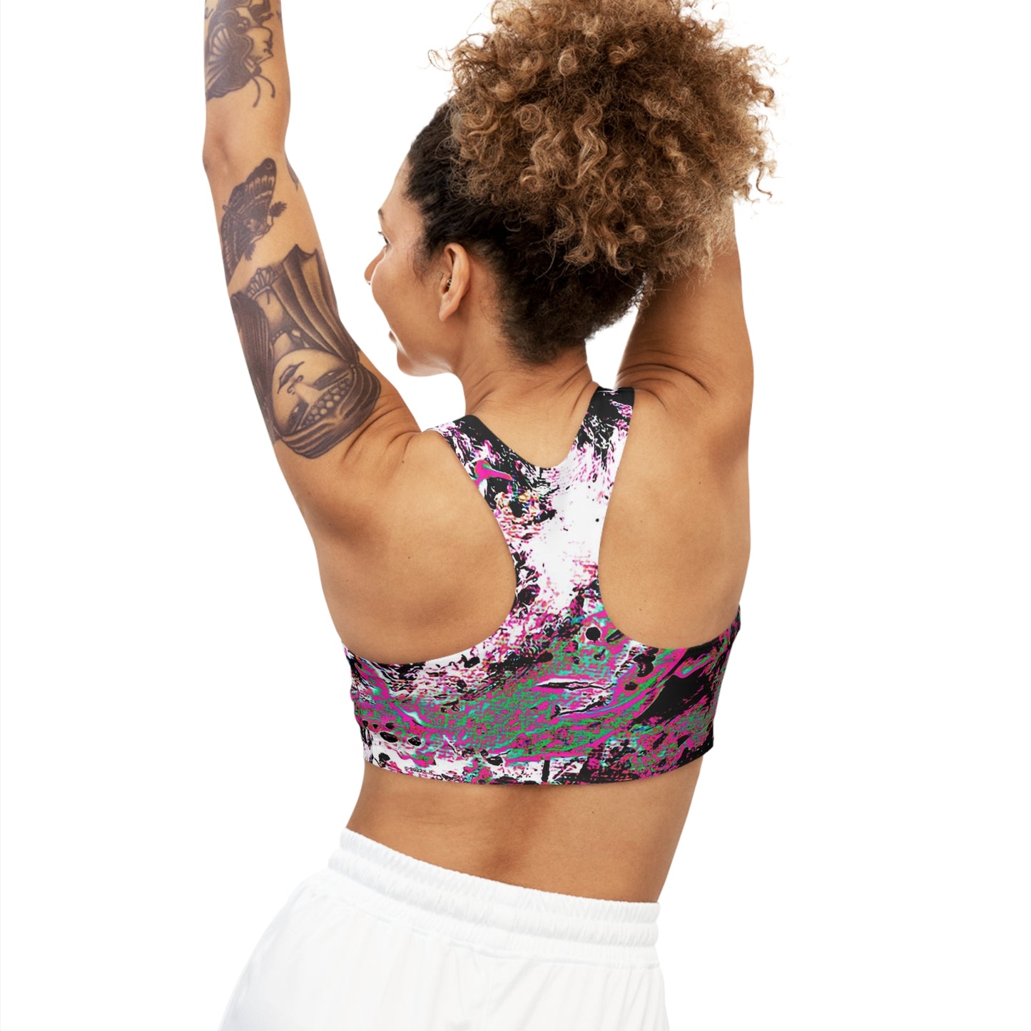 "Dreamy Love" (Cosmic Fusion - Magenta) - Seamless Sports Bra