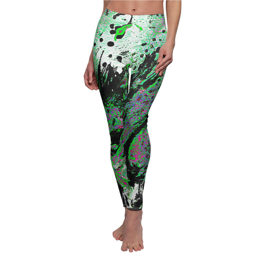 "Dreamy Love" (Cosmic Fusion - Shamrock Green) - Casual Leggings