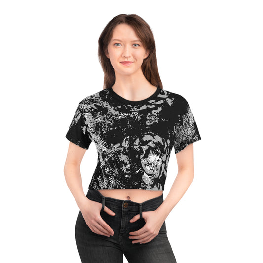 "Mystic Cube" (Cosmic Fusion - Medium Charcoal) - Crop Tee