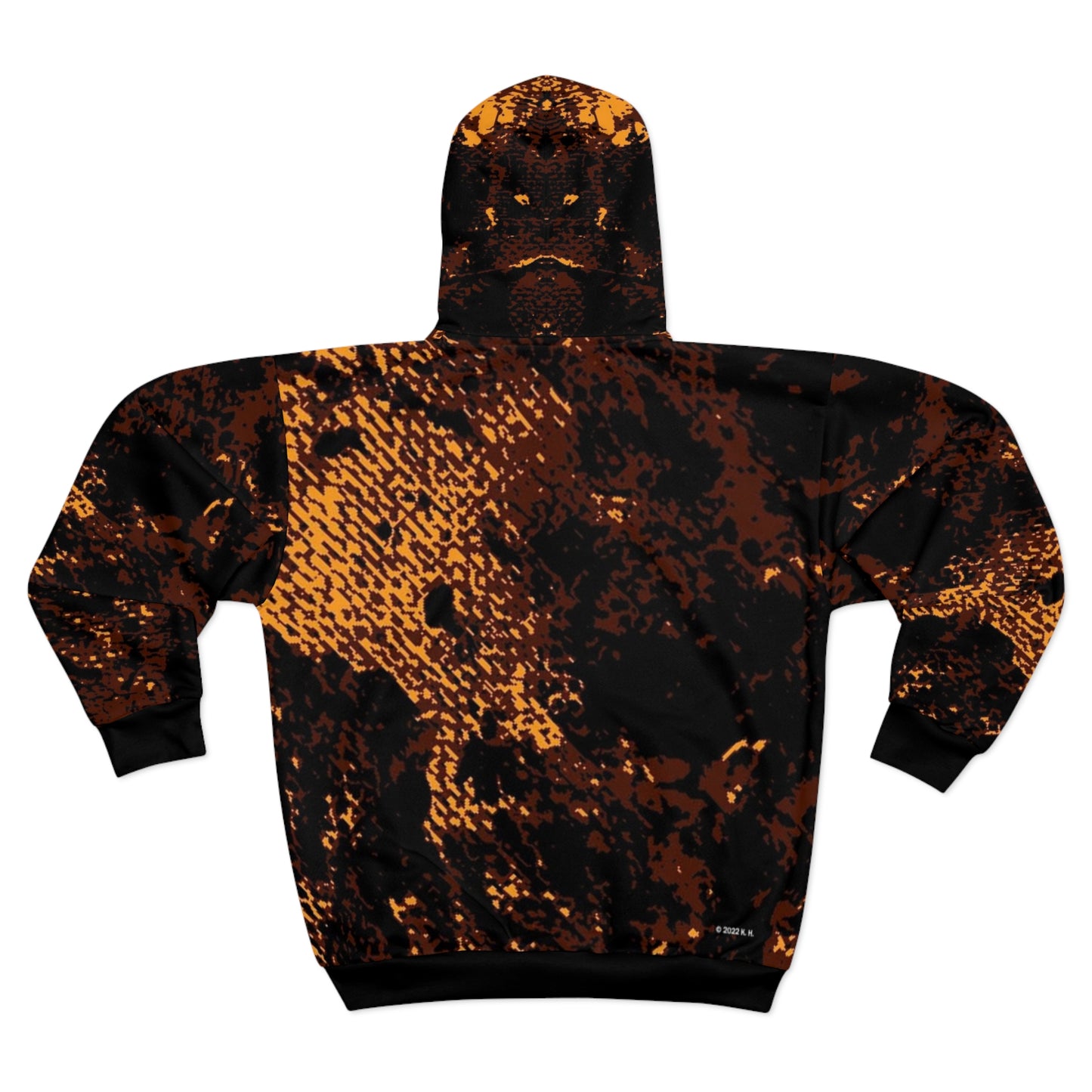 "Mystic Cube" (Cosmic Fusion - Espresso/Topaz) - Unisex Zip Hoodie