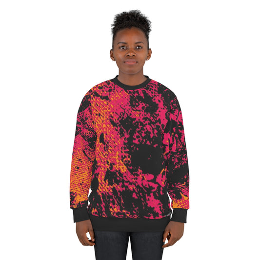 "Mystic Cube" (Cosmic Fusion - Magenta/Orange) - Unisex Sweatshirt