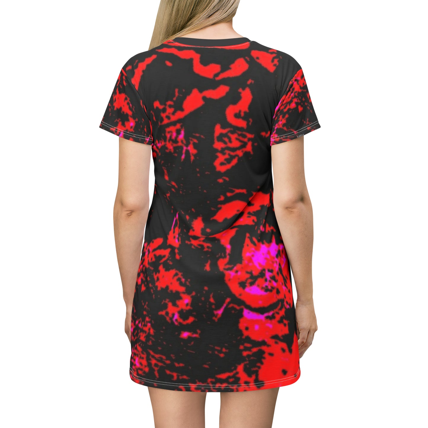 "Mystic Cube" (Cosmic Fusion - Scarlet) - T-Shirt Dress
