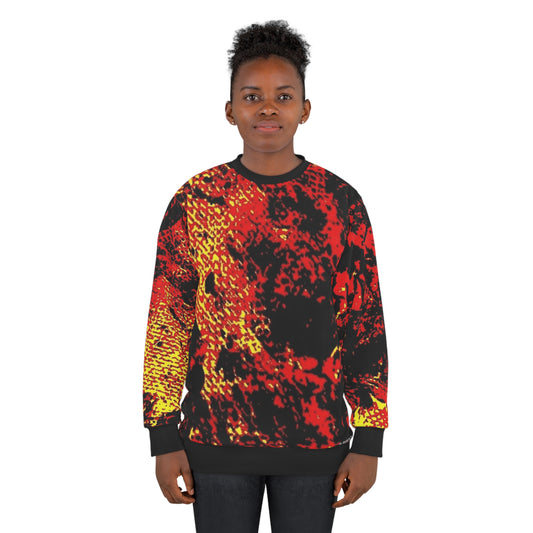 "Mystic Cube" (Cosmic Fusion - Persimmon) - Unisex Sweatshirt