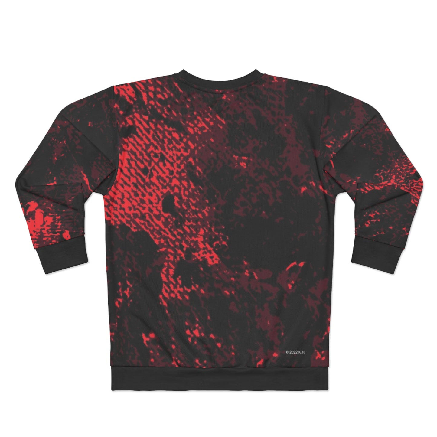 "Mystic Cube" (Cosmic Fusion - Dark Maroon/Neon Red) - Unisex Sweatshirt