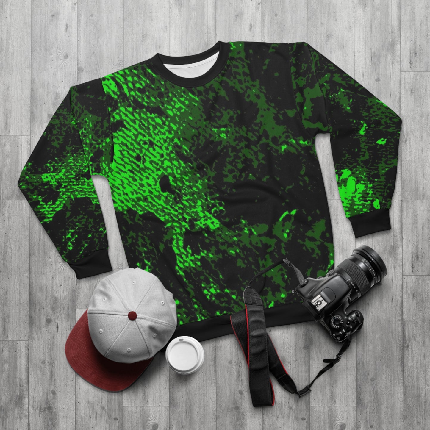 "Mystic Cube" (Cosmic Fusion - Emerald Green) - Unisex Sweatshirt