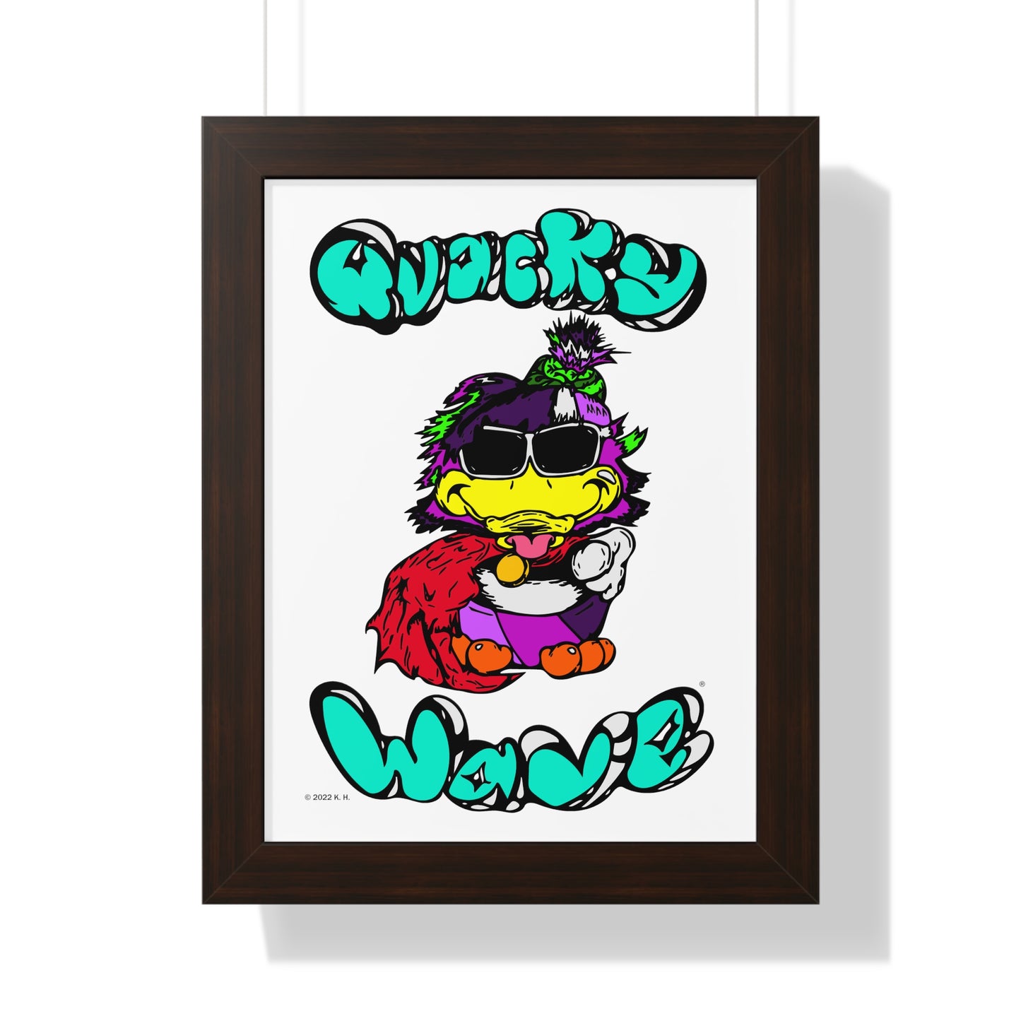 "Quacky Wave®" - Framed Vertical Poster