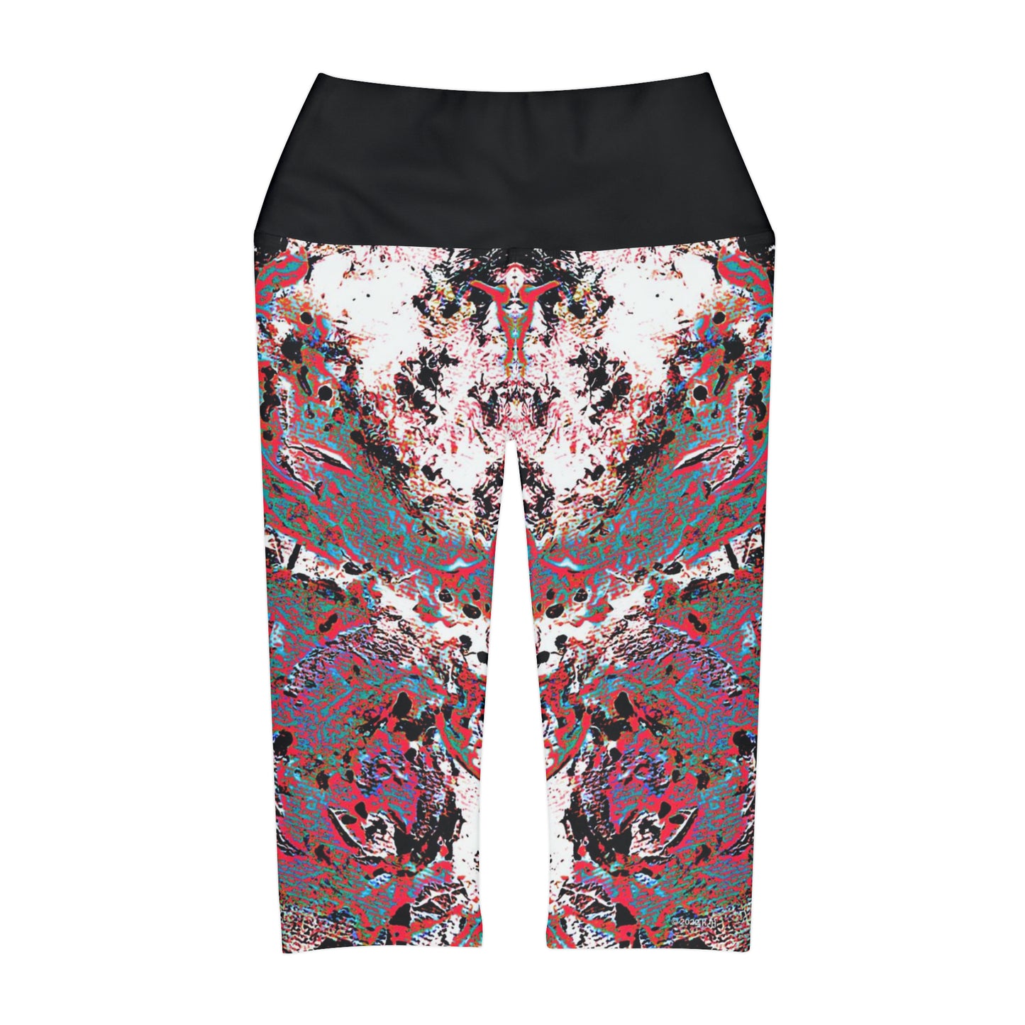 "Dreamy Love" (Cosmic Fusion - Persimmon) - Yoga Capri Leggings