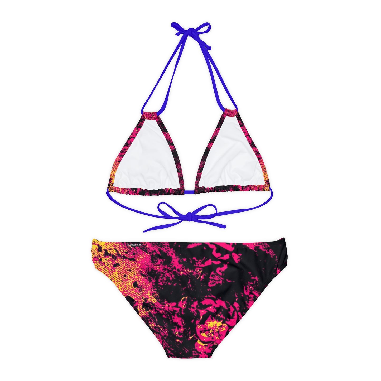 "Mystic Cube" (Cosmic Fusion - Magenta) - Strappy Bikini Set