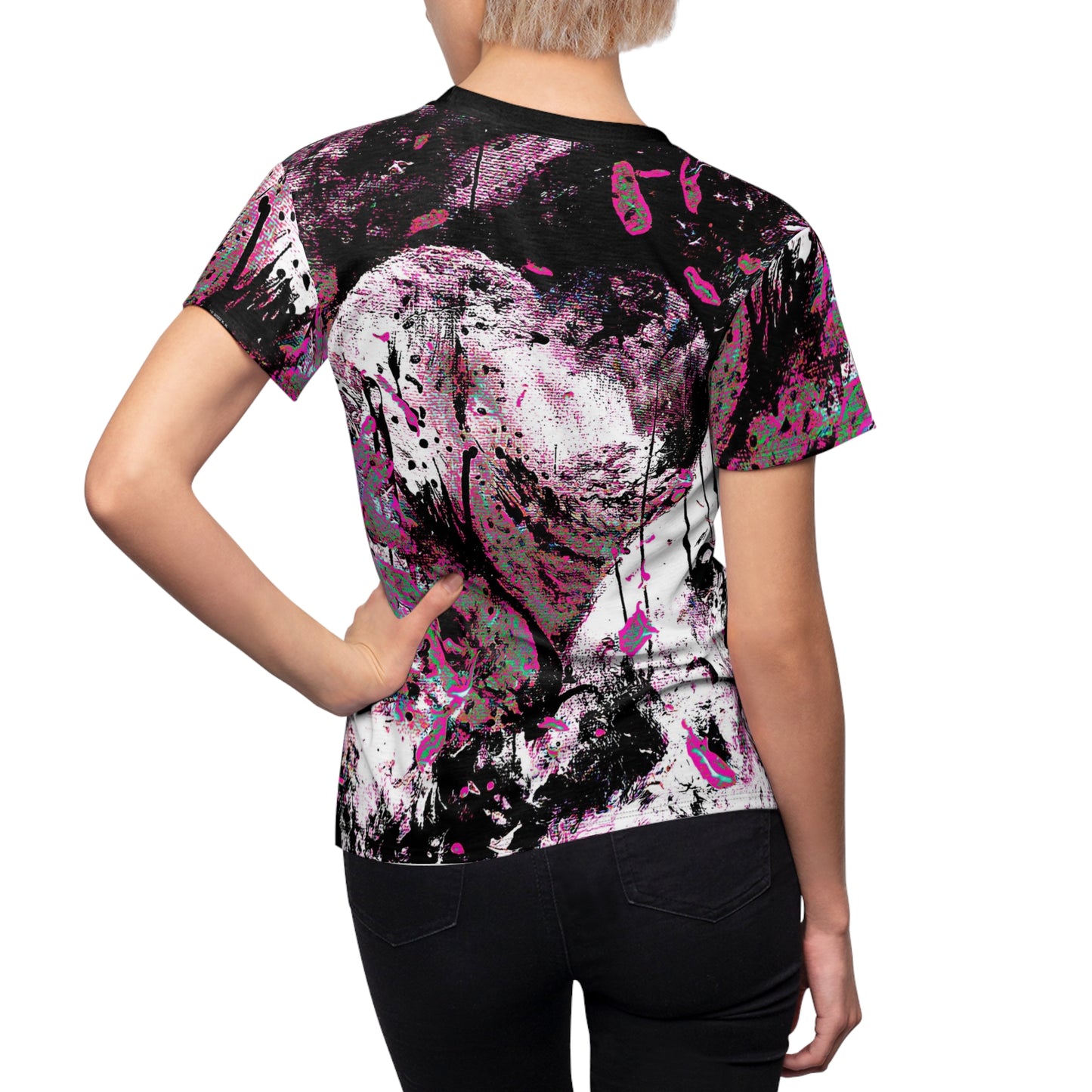 "Dreamy Love" (Cosmic Fusion - Magenta) - Women's Crew Neck Tee (w/ heart)