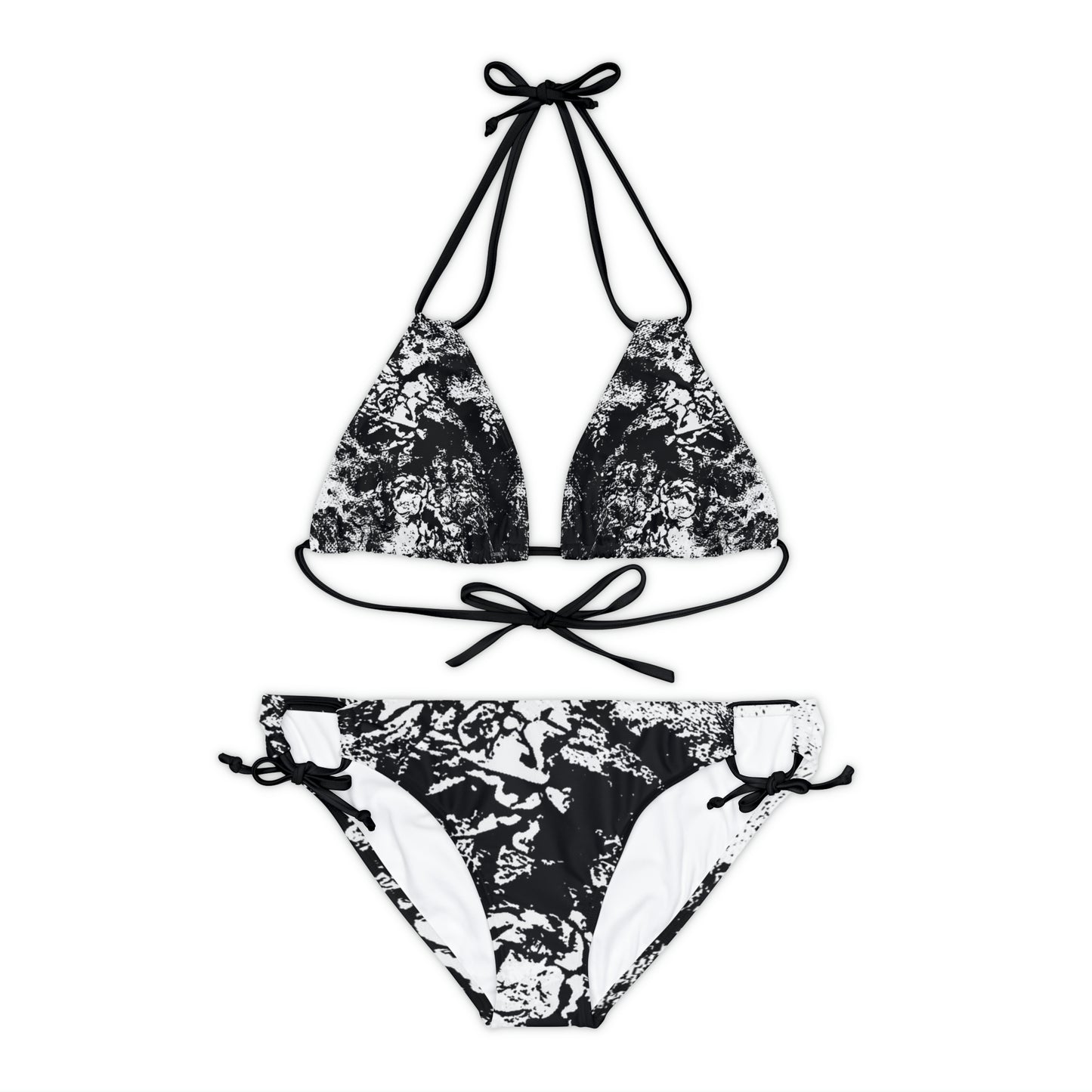 "Mystic Cube" (Cosmic Fusion - Light Charcoal) - Strappy Bikini Set