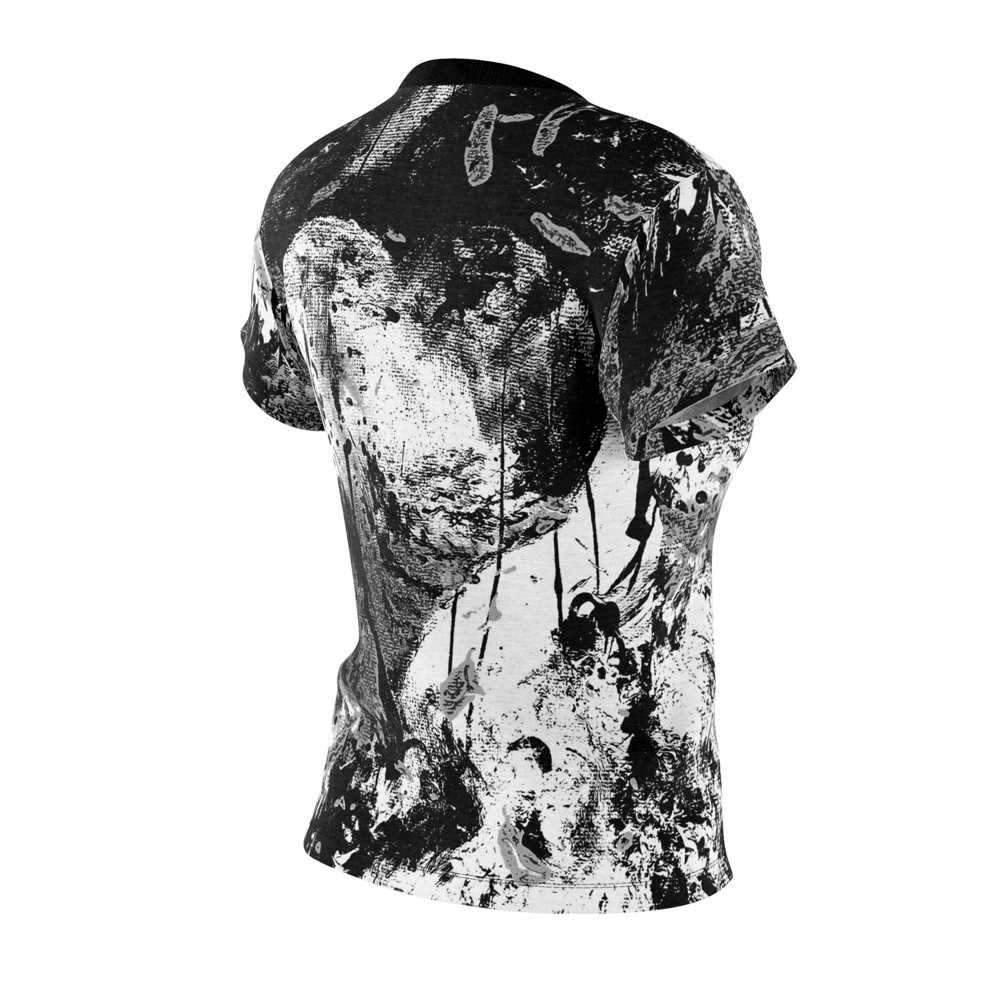 "Dreamy Love" (Cosmic Fusion - White/Black/Gray) - Women's Crew Neck Tee (w/ heart)