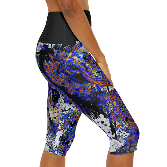 "Dreamy Love" (Cosmic Fusion - Sapphire) - Yoga Capri Leggings