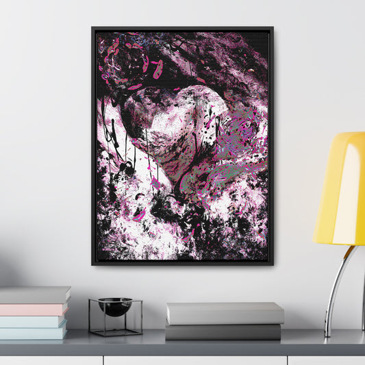 "Dreamy Love" (Cosmic Fusion - Angelic Pink) - Gallery Canvas Wraps, Vertical Frame