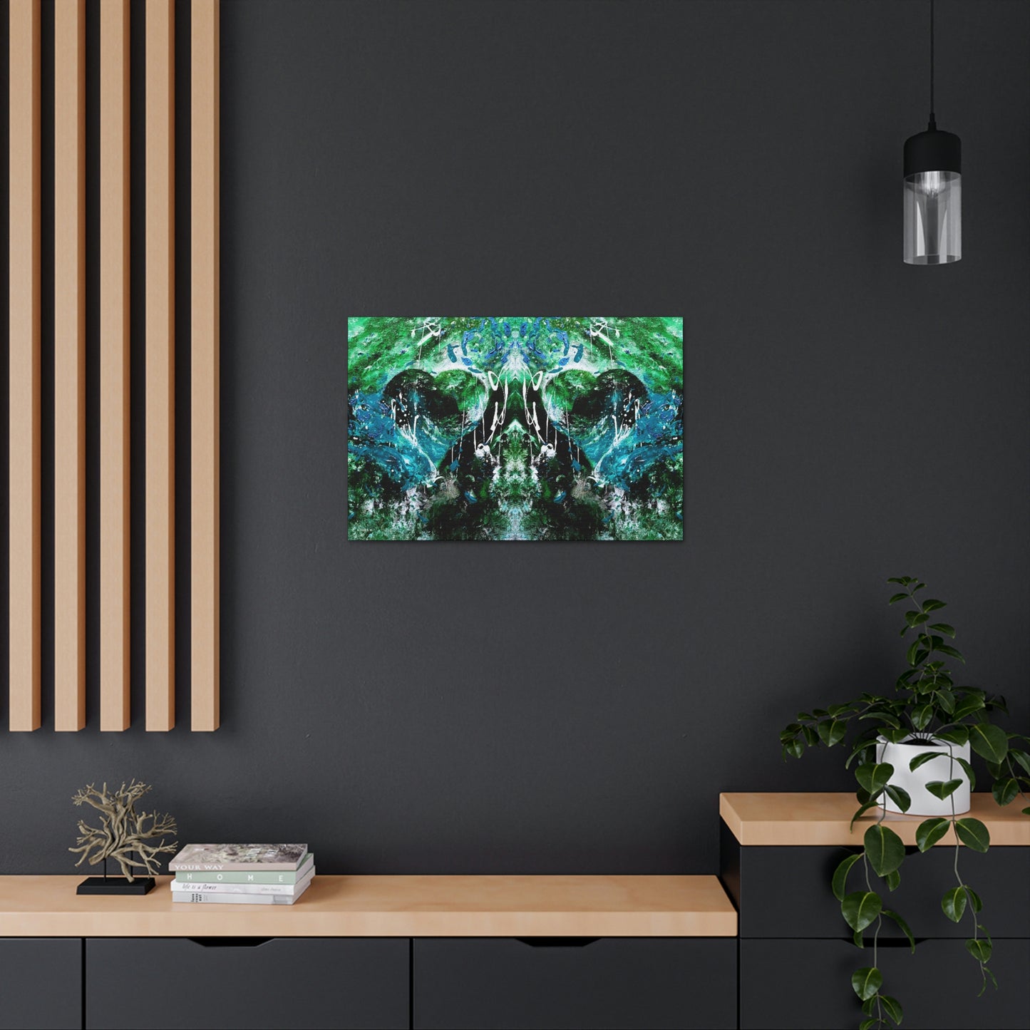 "Dreamy Love" (Forest Green/Teal II) - Canvas Gallery Wraps