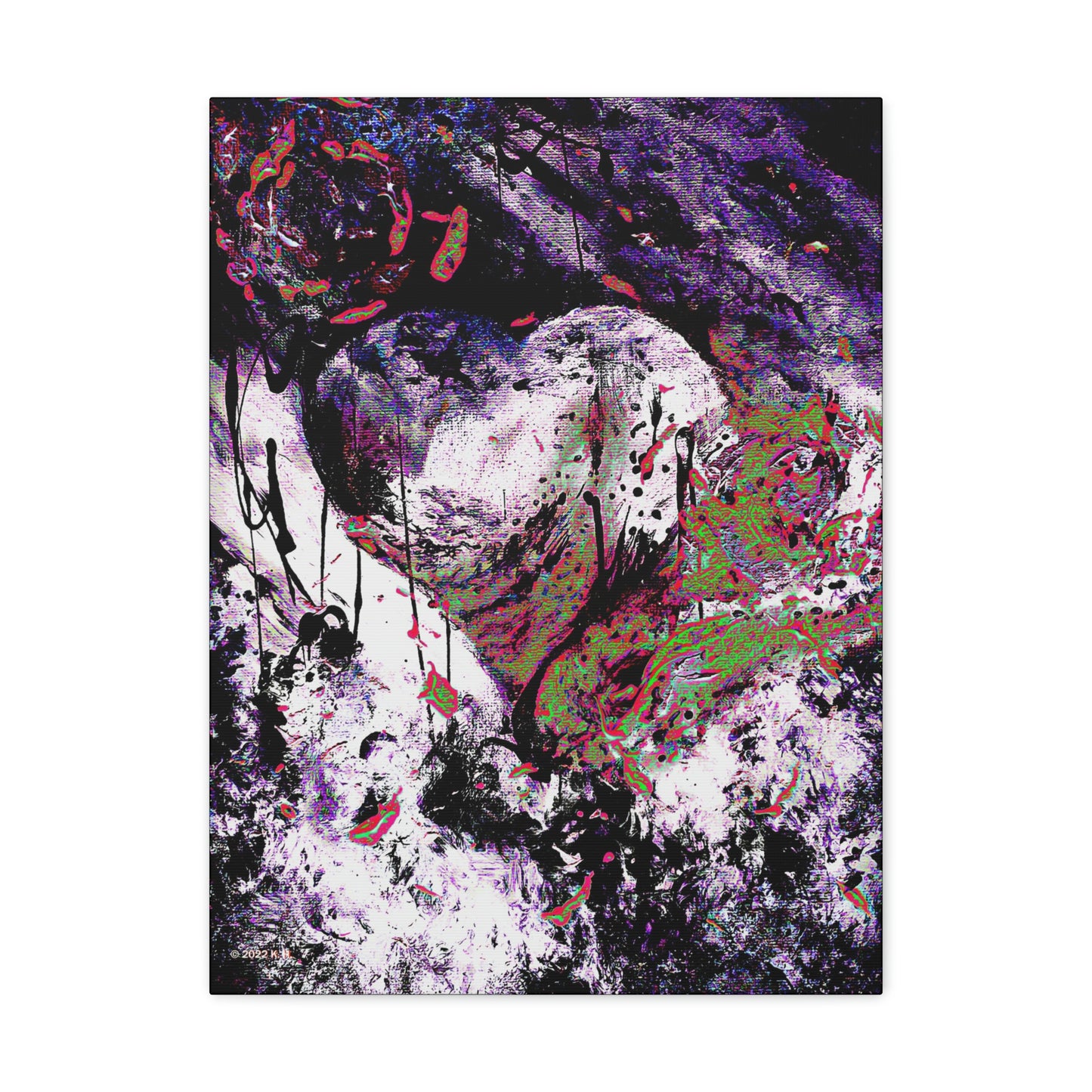 "Dreamy Love" (Cosmic Fusion - White/Black/Purple) - Canvas Gallery Wraps