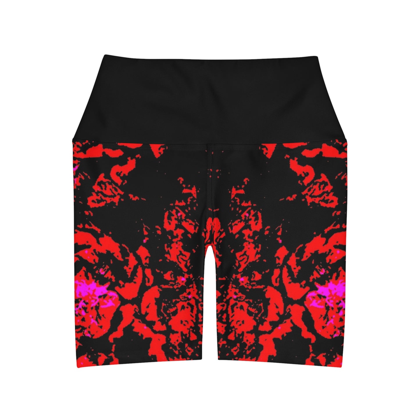 High Waisted Yoga Shorts (AOP)