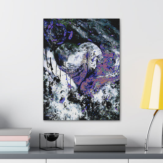 "Dreamy Love" (Cosmic Fusion - White/Black/Sapphire) - Canvas Gallery Wraps