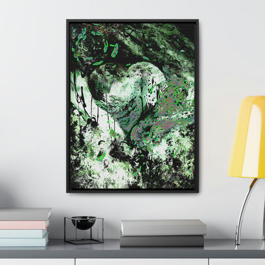 "Dreamy Love" (Cosmic Fusion - Shamrock Green) - Gallery Canvas Wraps, Vertical Frame