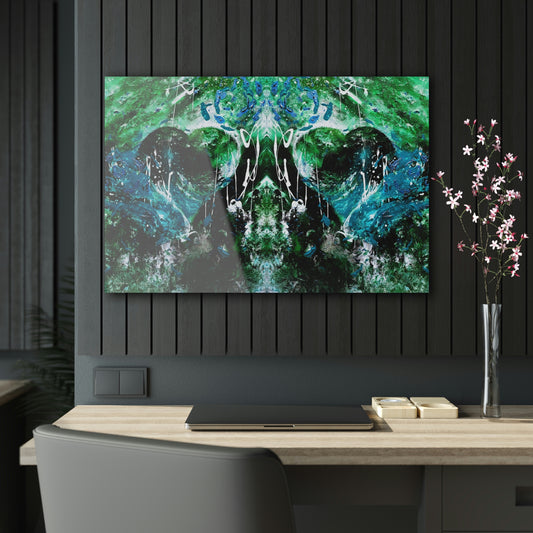 "Dreamy Love" (Forest Green/Teal II) - Acrylic Prints