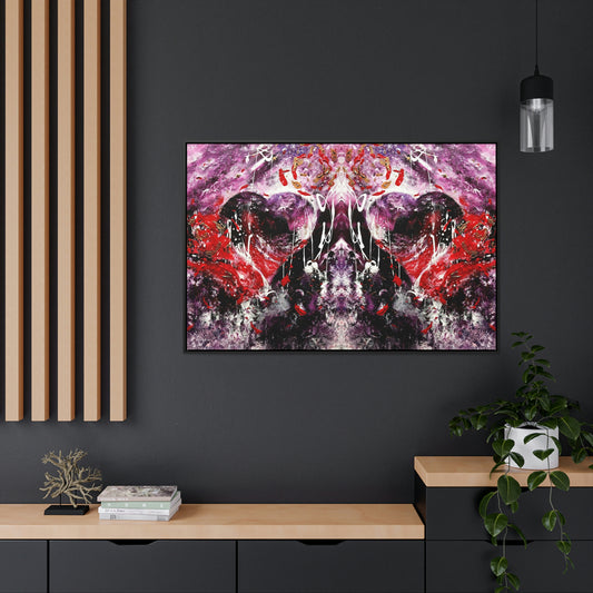"Dreamy Love" (Scarlet/Plum II) - Gallery Canvas Wraps, Horizontal Frame