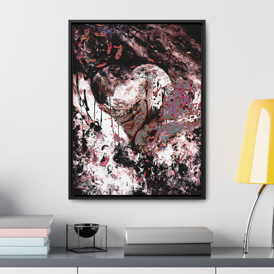 "Dreamy Love" (Cosmic Fusion - Persimmon) - Gallery Canvas Wraps, Vertical Frame