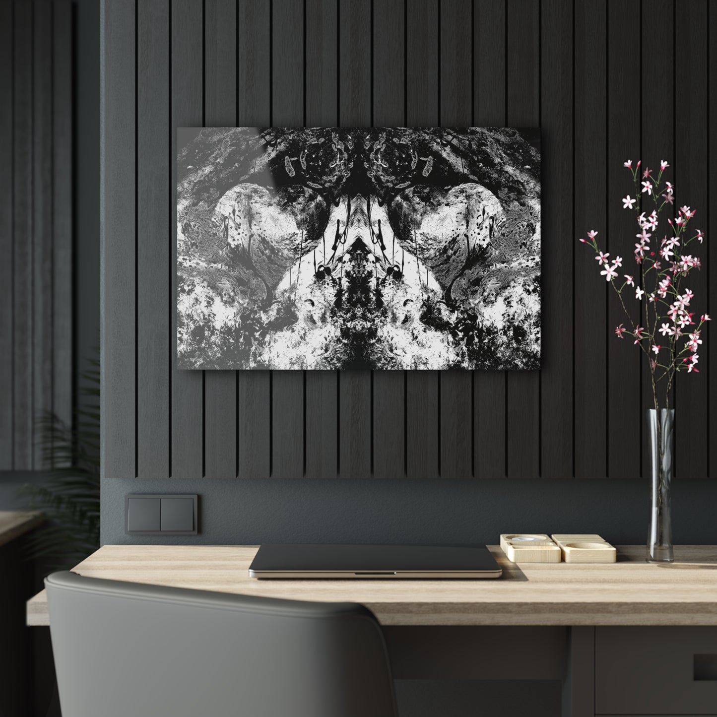 "Dreamy Love" (Cosmic Fusion - White/Black/Gray II) - Acrylic Prints
