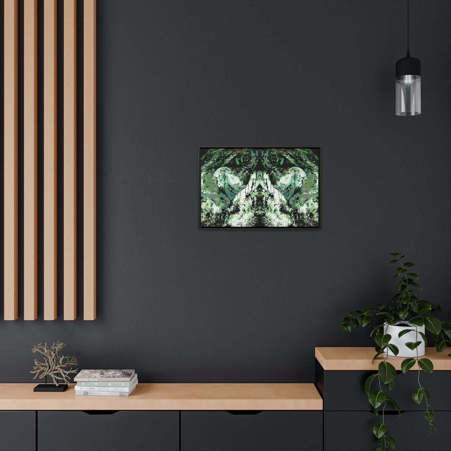 "Dreamy Love" (Cosmic Fusion - Shamrock Green II) - Gallery Canvas Wraps, Horizontal Frame