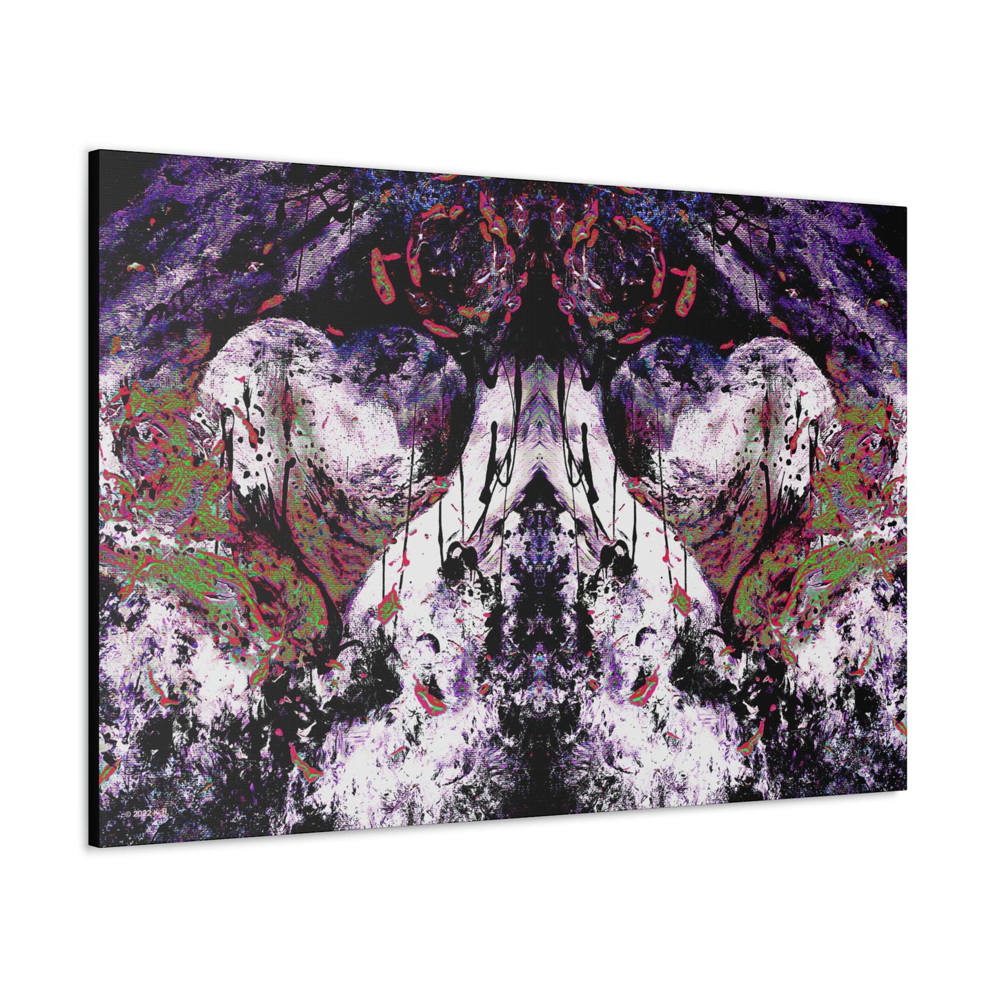 "Dreamy Love" (Cosmic Fusion - White/Black/Purple II) - Canvas Gallery Wraps