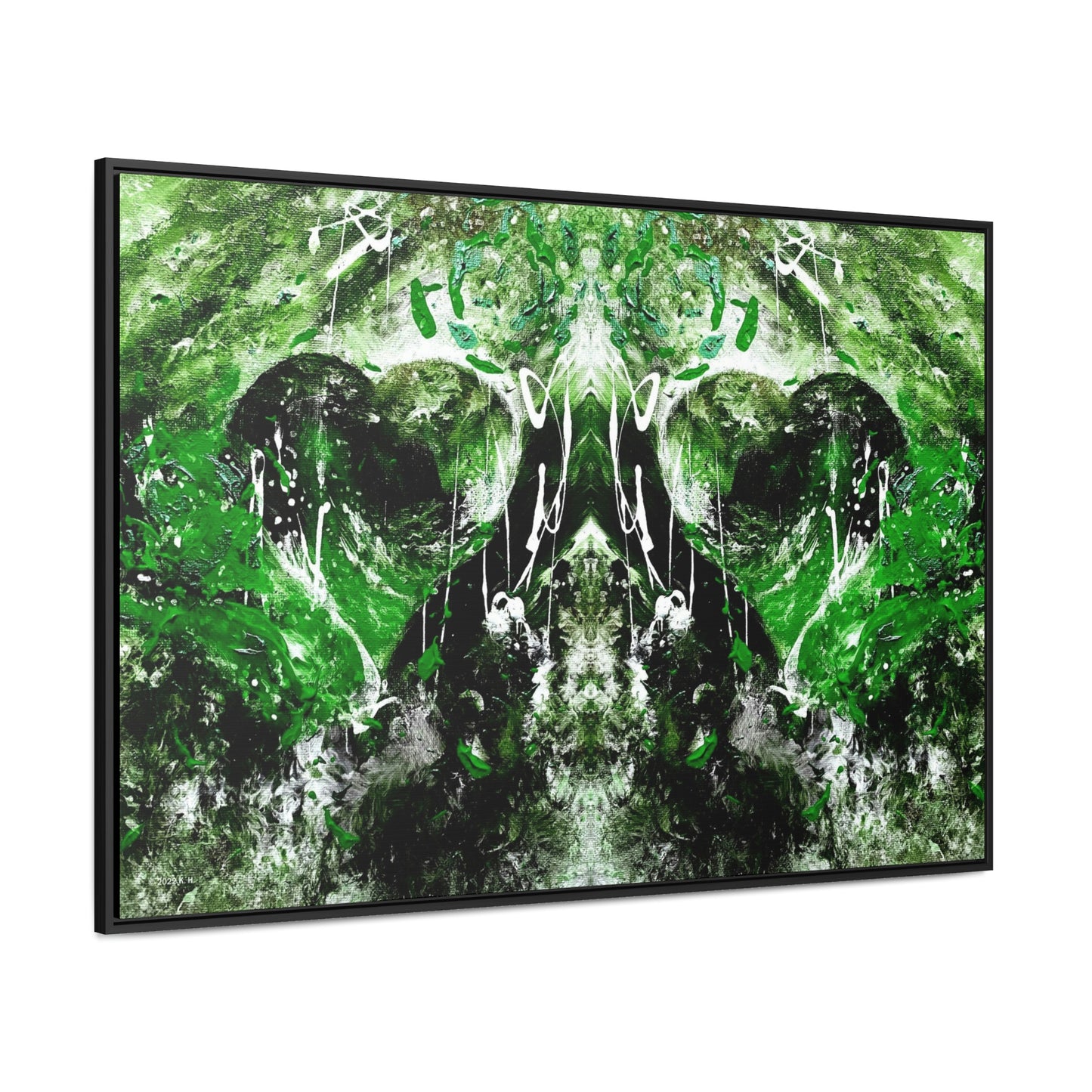"Dreamy Love" (Shamrock Green II) - Gallery Canvas Wraps, Horizontal Frame