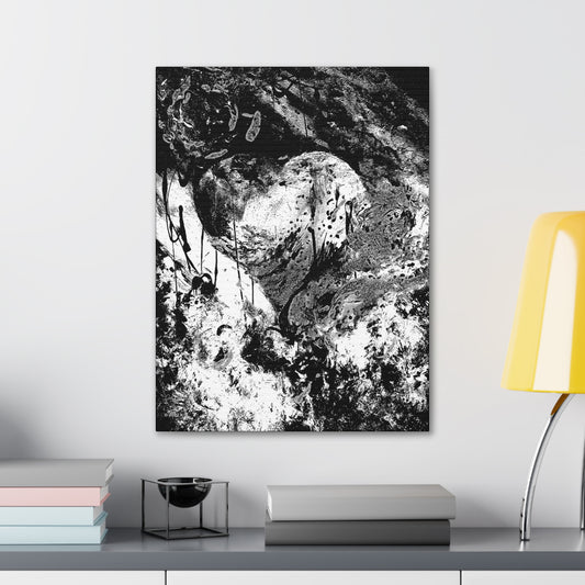 "Dreamy Love" (Cosmic Fusion - White/Black/Gray) - Canvas Gallery Wraps