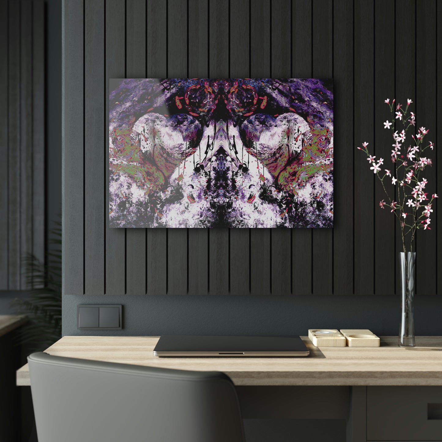 "Dreamy Love" (Cosmic Fusion - White/Black/Purple II) - Acrylic Prints