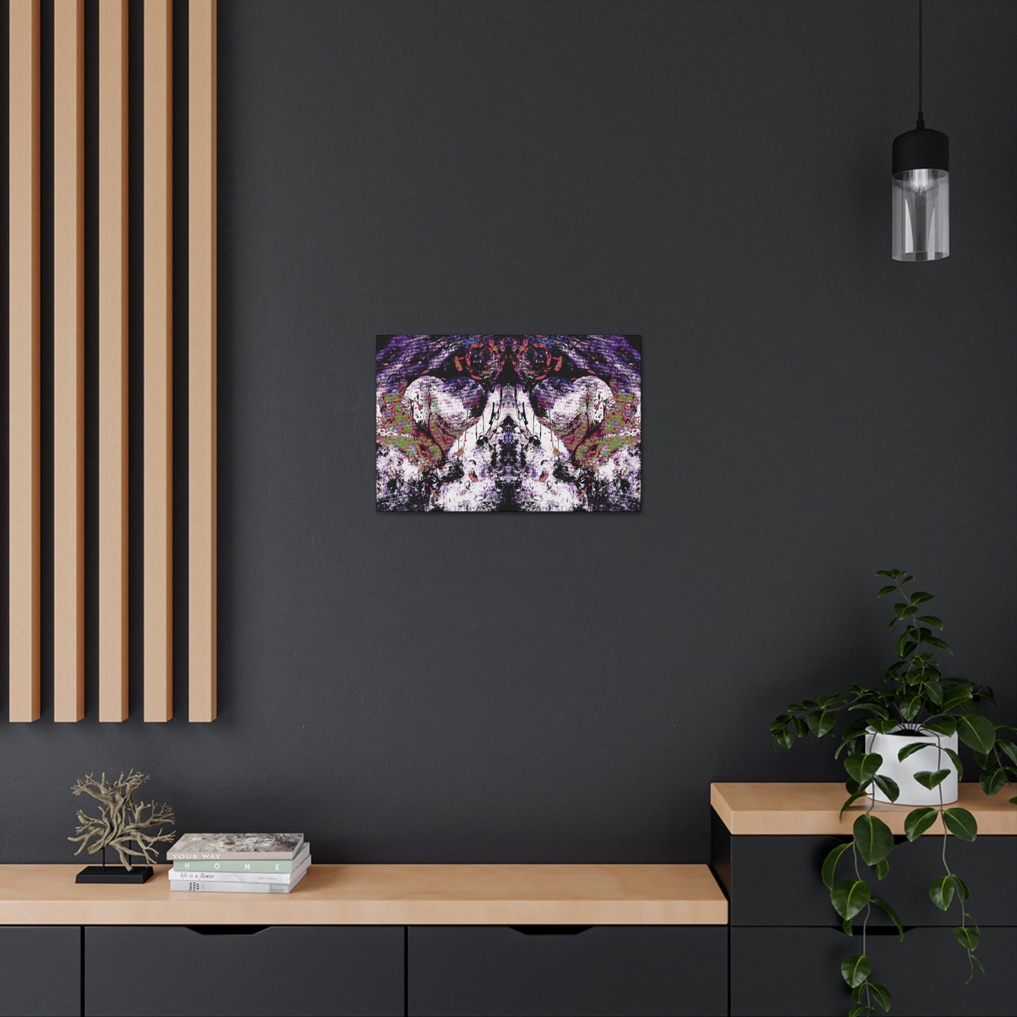 "Dreamy Love" (Cosmic Fusion - White/Black/Purple II) - Canvas Gallery Wraps