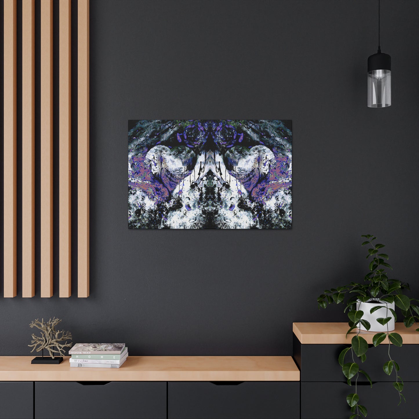 "Dreamy Love" (Cosmic Fusion - White/Black/Sapphire II) - Canvas Gallery Wraps